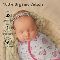 GLLQUEN BABY Swaddle Blanket 3 Pack 0-3 Months NEW. 100 % Cotton 2