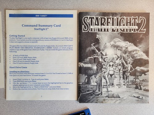 Starflight 2 PC Big Box Game – EA Tandy Version DOS RPG Trade Routes 1989 - Picture 6 of 12
