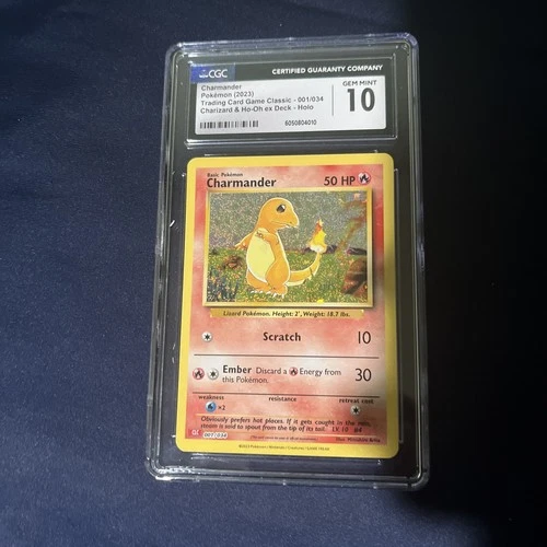 Pokemon Trading Card Game Classic Charmander CLC 001/034 AGS Gem-MT 10 Holo 2023