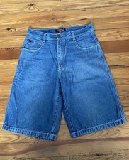 Baggy Y2K Jean Shorts S 34 Pocket Embodiment No Flaws Clean Blue Denim