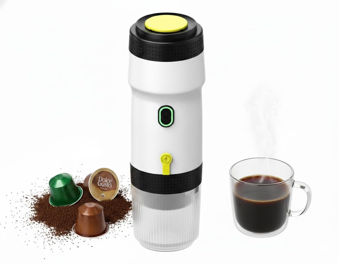 Portable Espresso Maker, 20 Bar Pressure Small Coffee Machine, Rechargeable B...