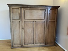 Charming rustic oak armoire / bureau / bookcase.