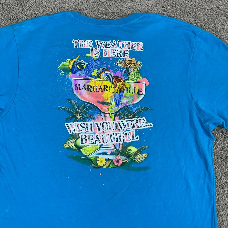 Jimmy Buffett Shirt Womens XXL 2XL Weather Is Here Woman To Blame Margaritaville - Image 3 of 4