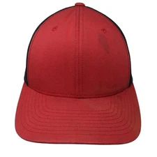 The Classics Yupoong Trucker Hat Red One Size Adjustable Blank Outdoor