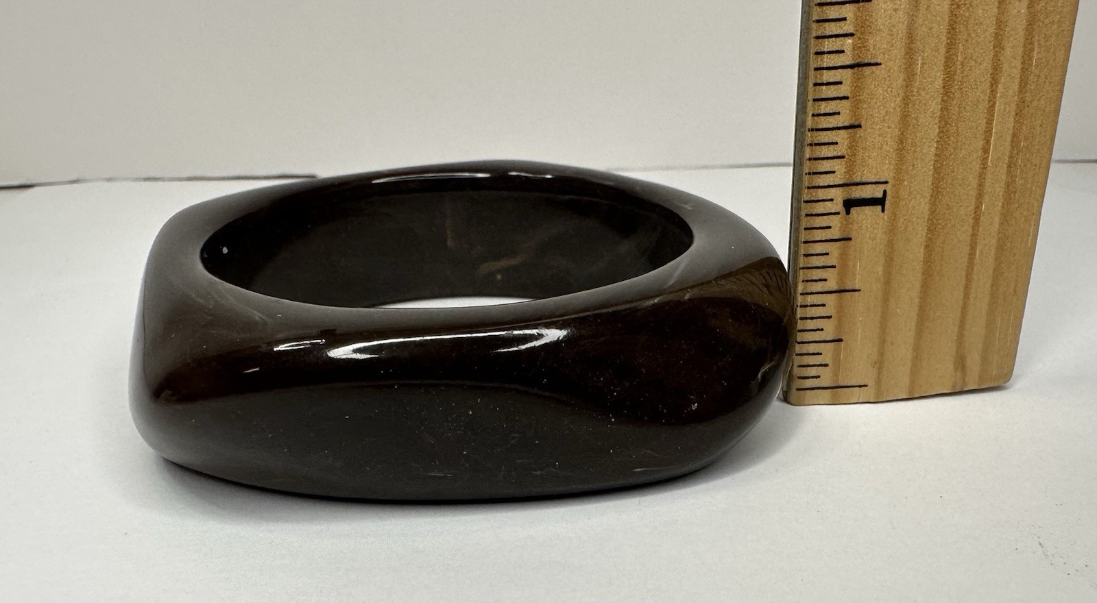 Chunky Marbled Brown Bangle Bracelets Plastic / V… - image 7