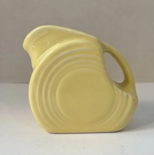 Fiestaware Mini Disc Pitcher Small Fiesta Pottery Creamer Retired Yellow 3", NWT