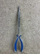 Crescent PSX 201C Double Joint Extended Bent Jaw Needle Nose Pliers Good Cond