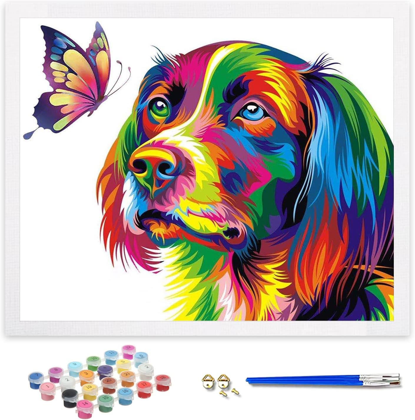 Paint by Numbers for Adults, Children, Beginners, DIY Gift Arts Kits with Brushe