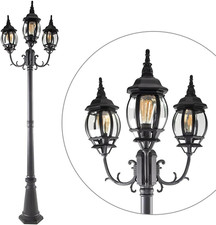 Triple-Head Outdoor Lighting 83 Black Aluminu...
