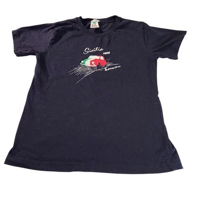 Vintage tee Sicilia Tour Taormina T-Shirt 7-8S Italy normcore twee softgirl Y2K