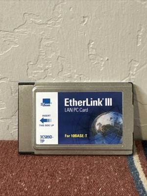 3Com EtherLink III PCMCIA Ethernet LAN PC Card 3C589D