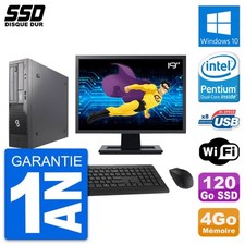 PC Fujitsu E500 E85+ DT Ecran 19" Intel G630 RAM 4Go SSD 120Go Windows 10 Wifi
