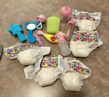 Hasbro Baby Alive Doll Replacement Accessories Bottle And Diapers Spoon