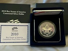 2010 Boy Scouts of America Commemorative Proof Silver Dollar in OGP w/ COA