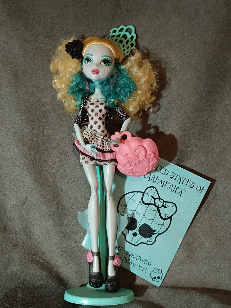 MONSTER HIGH G1 - Muñeca LAGOONA BLUE serie "STUDENT EXCHANGE" con Diario/stand