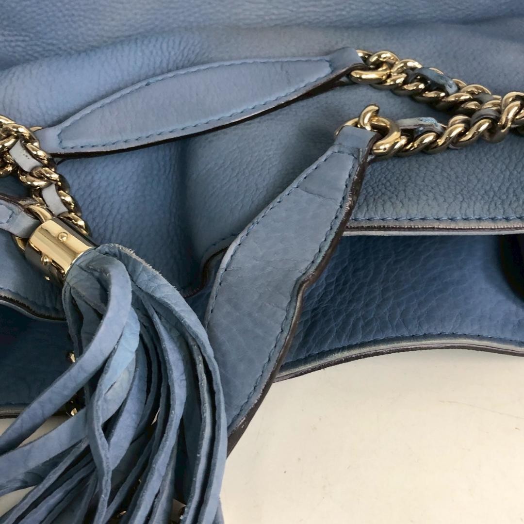 GUCCI Soho Interlocking Chain Shoulder Tote Bag Leather Women Used thumbnail 13