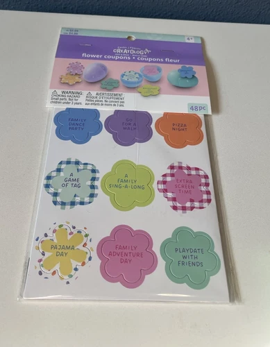 Flower Coupons For Kids To Redeem. 48 Pieces. Creatology.  Spring/ Easter.
