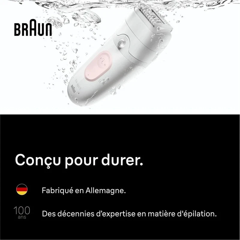 Silk épil Epilatore Rasoio Donna Strappa Peli BRAUN 5 a Batteria Ricaricabile, fotografia 5 di 8