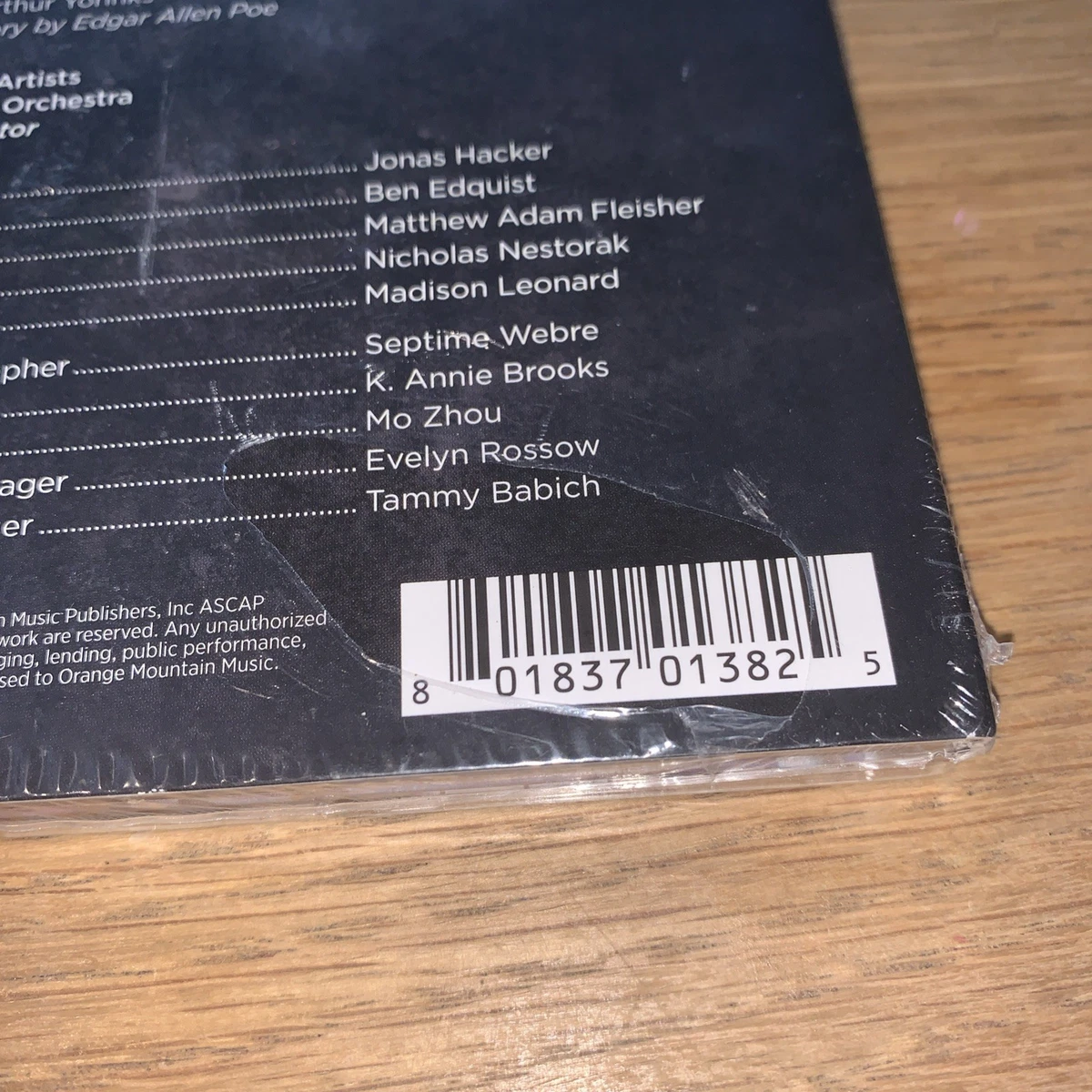 PHILIP GLASS PHILIP GLASS: THE FALL OF THE HOUSE OF USHER (CD) Brand New