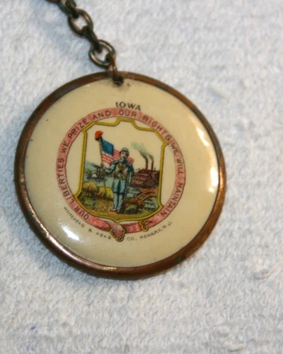 LOT (D) GAR IOWA BADGE 1861-1865