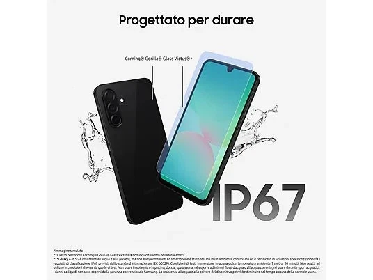 Samsung Smartphone GALAXY A26 5G AMOLED 6,7" 5G NERO 8GB RAM 256GB ROM 50MPX - Immagine 3 di 4