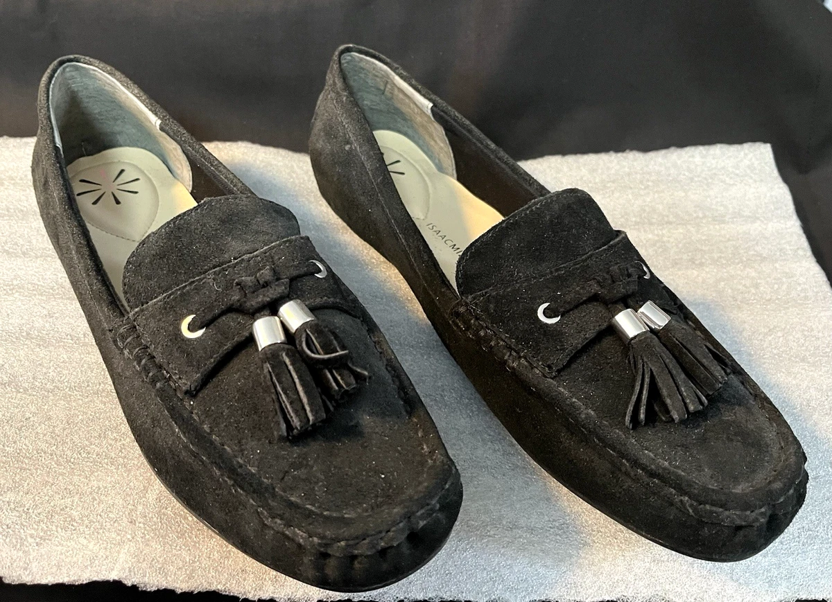 Ballerines plates en daim à enfiler | BLACK | Sandales | M&S LU