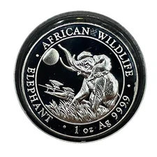 2016 Somalia 100 Shillings African Wildlife 999 Silver Proof  Elephant Coin