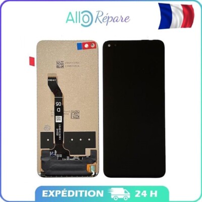 Ecran LCD + Vitre tactile sur châssis pour Realme C25Y Noir OEM