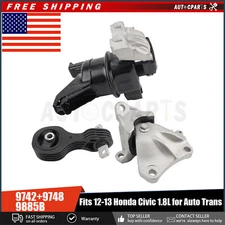 For 2012-2013 Honda Civic 1.8L Engine Motor & Auto Transmission Mount Set 3PCS.