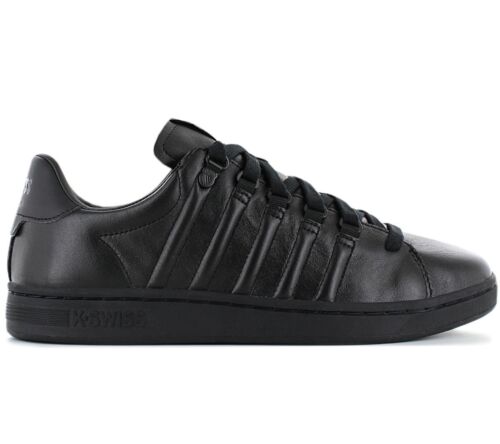 K-Swiss Lozan Leather 2 II - Triple Black - 07943-904 Herren Sneaker Schuhe NEU - Afbeelding 1 van 6