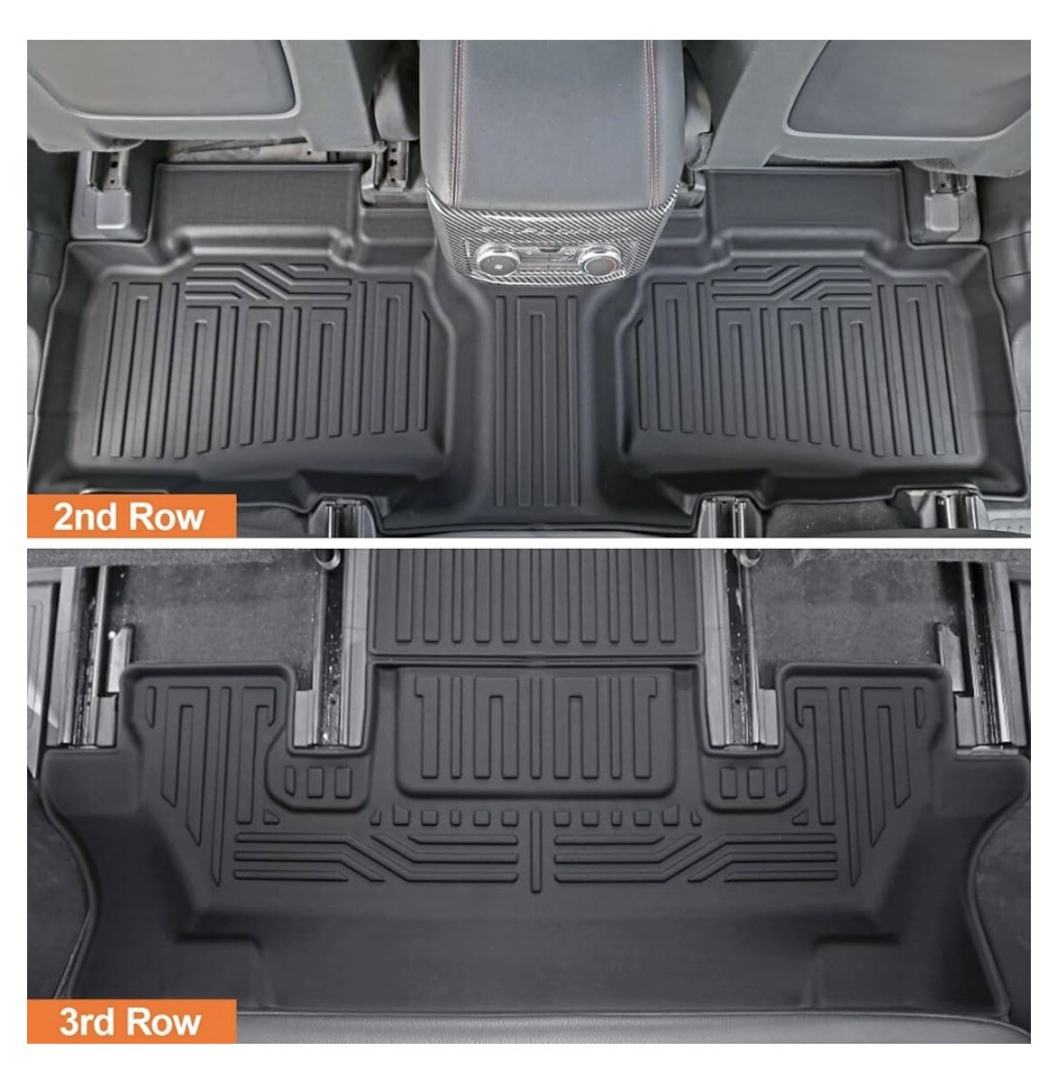 Floor & Cargo Mats for 2020-2025 Ford Explorer (6 Seat) with Backrest Mat