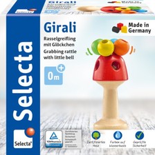 Selecta Babywelt Holz Greifling Girali Stielgreifling Rassel 61027