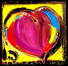 PURLE HEART CONTEMPORARY    MODERN ORIGINAL PAINTINGS SIGNED   TTRR8