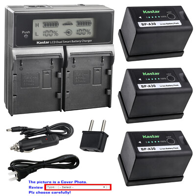 Kastar Fully Decoded Battery LCD Charger for Canon BPA30 Battery Canon EOS C200B