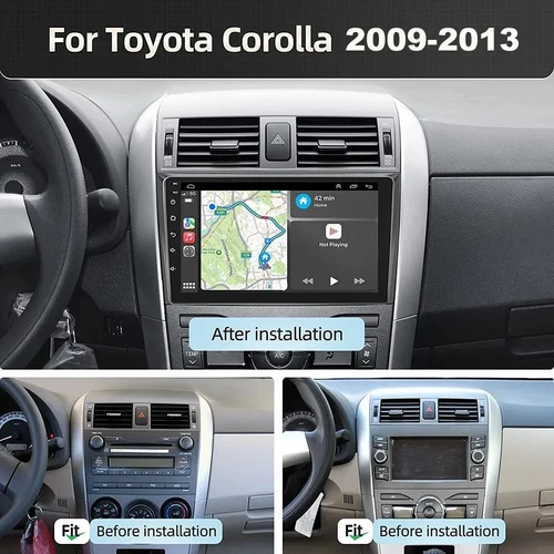 2+32G Android 13 Car Stereo Radio GPS Navi Carplay For Toyota Corolla 2009-2013 - Bild 2 von 8