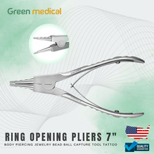 Ring Opening Pliers 7" Body Piercing Jewelry Bead Ball Capture Tool Tattoo