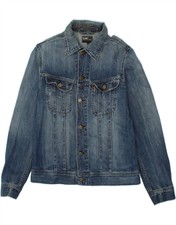 Lee Womens Denim Jacket Uk 14 Large Blue Cotton Bm10