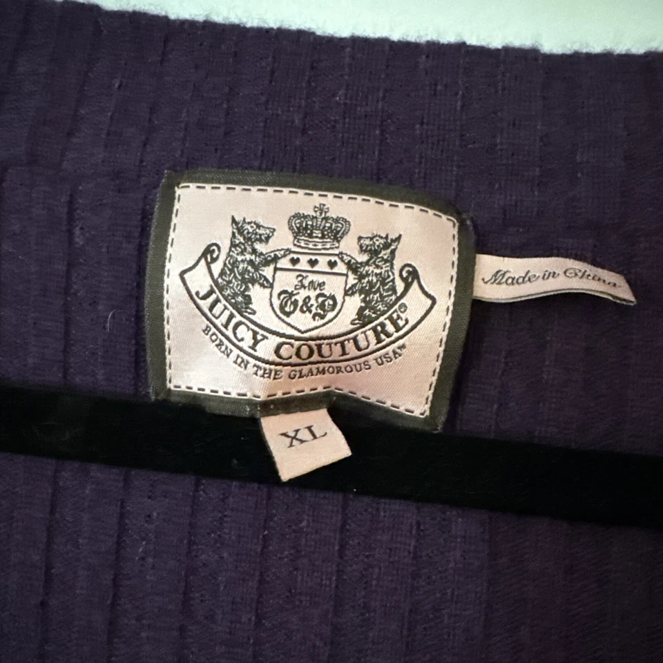 Juicy Couture Plum Cardigan Sweater Wool Cashmere Women's XL - Image 2 of 4