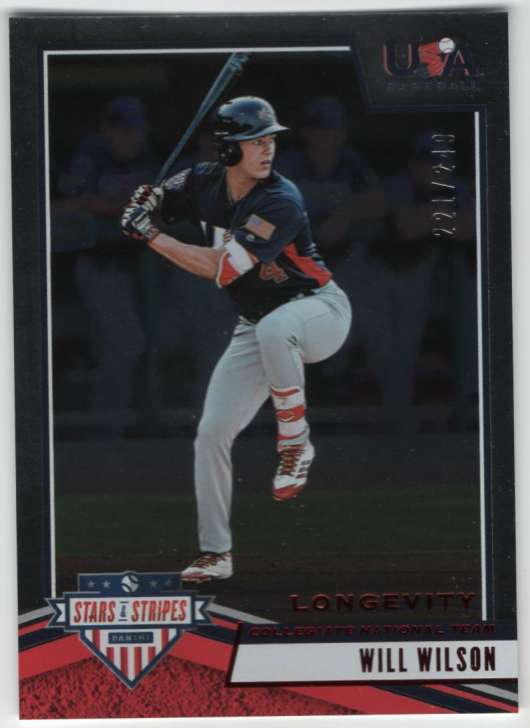 2019 Panini Stars and Stripes Longevity Ruby /249 #19 Will Wilson