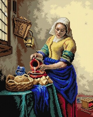 Printed Canvas for Tapestry Gobelin '' Milkmaid'' 2850M