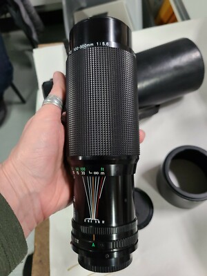 CANON EF 100-300mm f5.6 Zoom FD Lens w/ Cap /Hood & Case | eBay