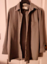 Natural Issue Men's Button Up Dress Shirt Sz 16 Gray Long Sleeve