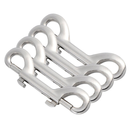 4 piezas gancho de unión de dos extremos cadena gatillo de metal clip de buceo resorte resistente - Imagen 1 de 12