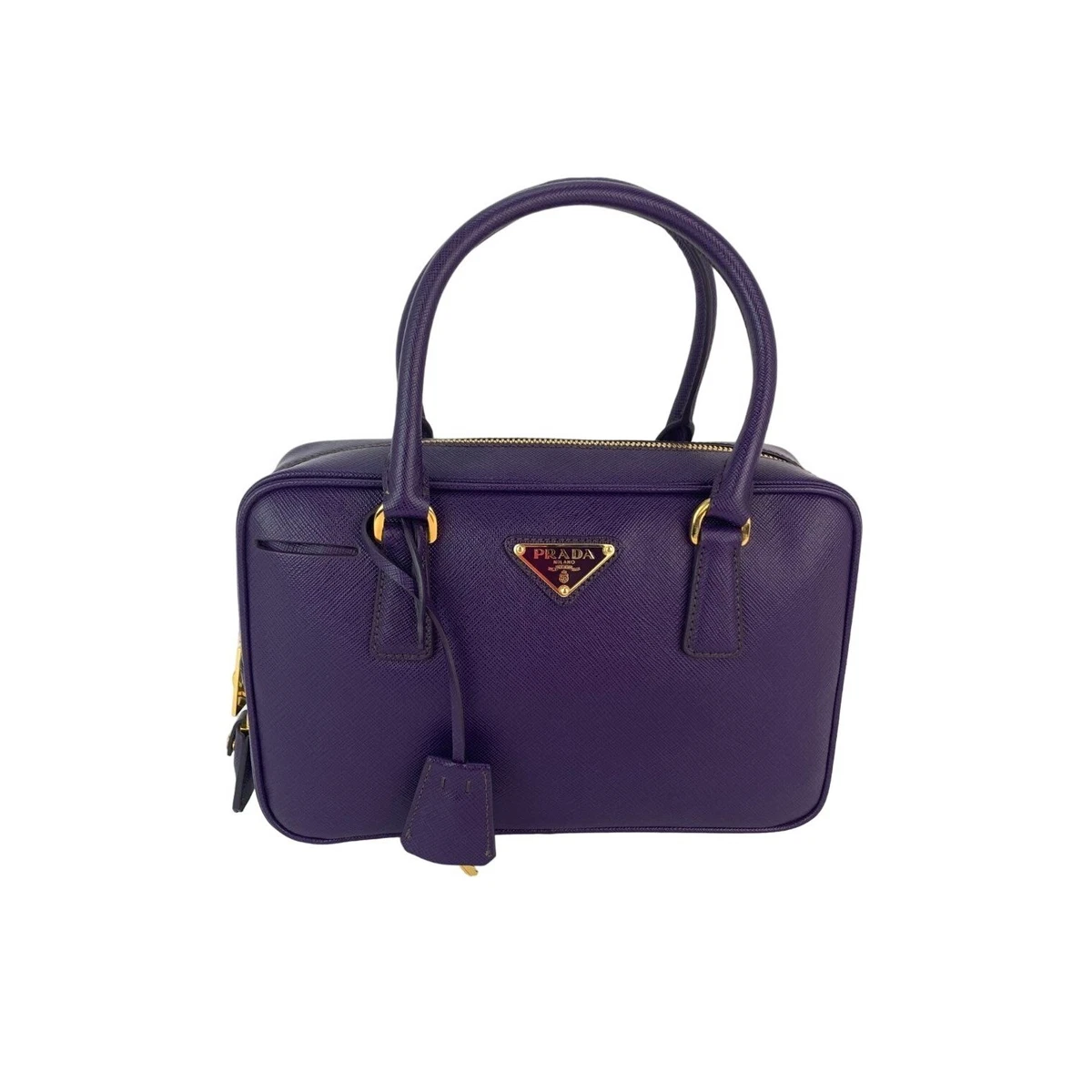 PRADA Leather Exterior Purple Bags & Handbags for Women for sale