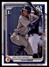 2024 Bowman John Cruz 1st Bowman #BP-77 NY Yankees