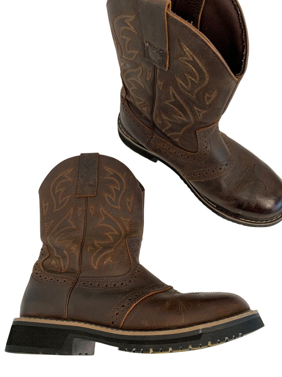 Herman Survivors Boots Men\'s Size 8 Fort Western Cowboy Leather Herman Survivors Black Leather Cowboy Western Work Boots sz  main image 2