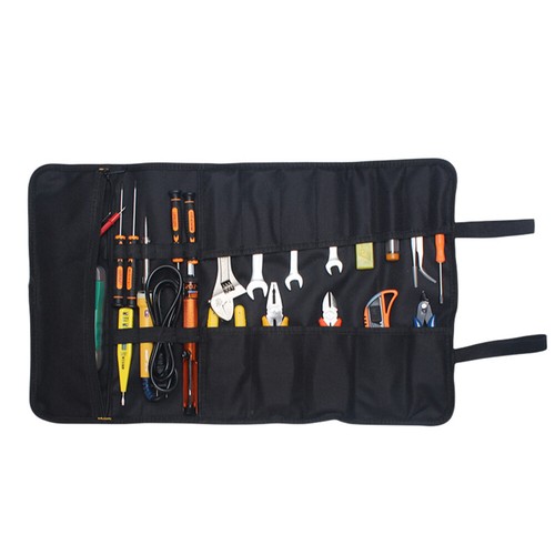 Electrician Tool Pocket Bag Roll Up Storage Organizer Bags Canvas Chisel Toolkit - Picture 5 of 42