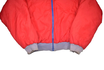 Vintage Columbia Jacket Mens M Red Down Reversible Zip Bomber Ski