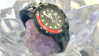 Seiko Kinetic Black Ion Black Dial 100m Date Men's Wristwatch | eBay