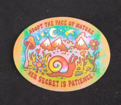 Adopt The Pace Of Nature Her Secret Peace & Love Sticker 1.75'' x 2.25'' (S)